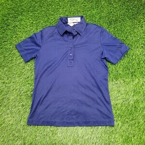 Vintage 90s MOD Polo Shirt Womens 2XS/XS 16x23 Blue Millay